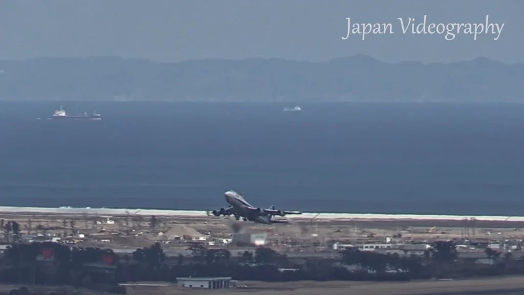 仙台空港 ANAボーイング747 卒業フライト 福島へのフェリーフライト