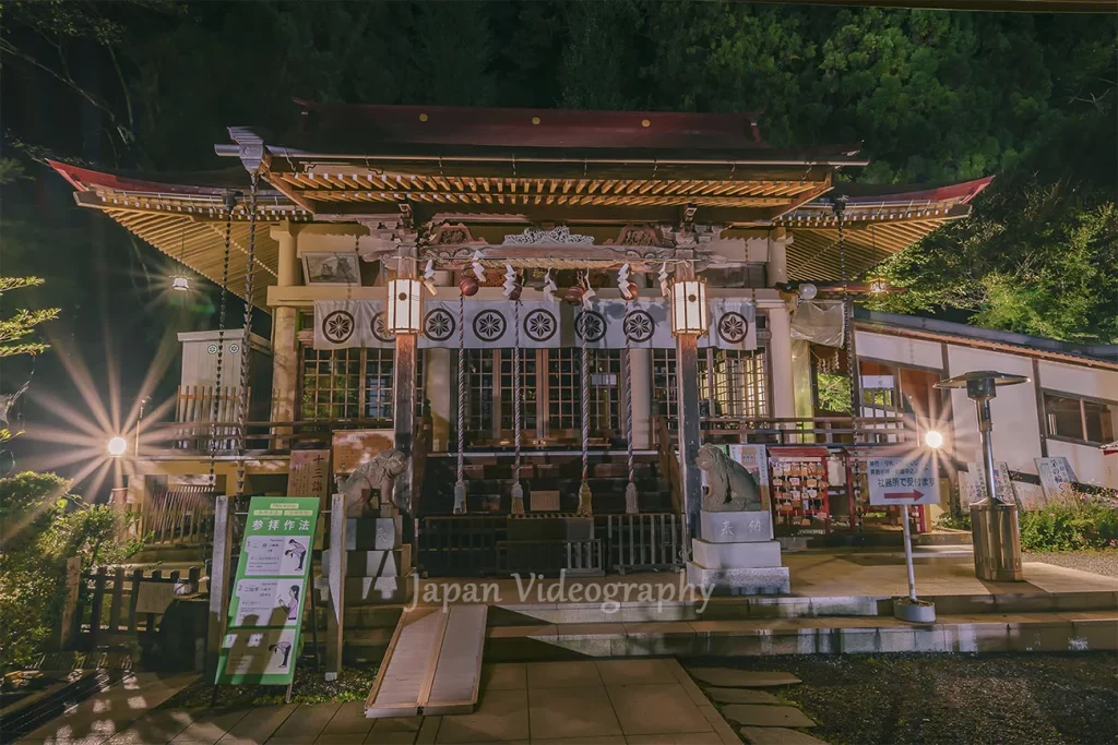 宮城県 青麻神社の夜景