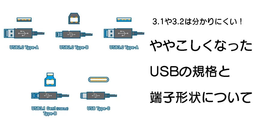 USB端子の規格について