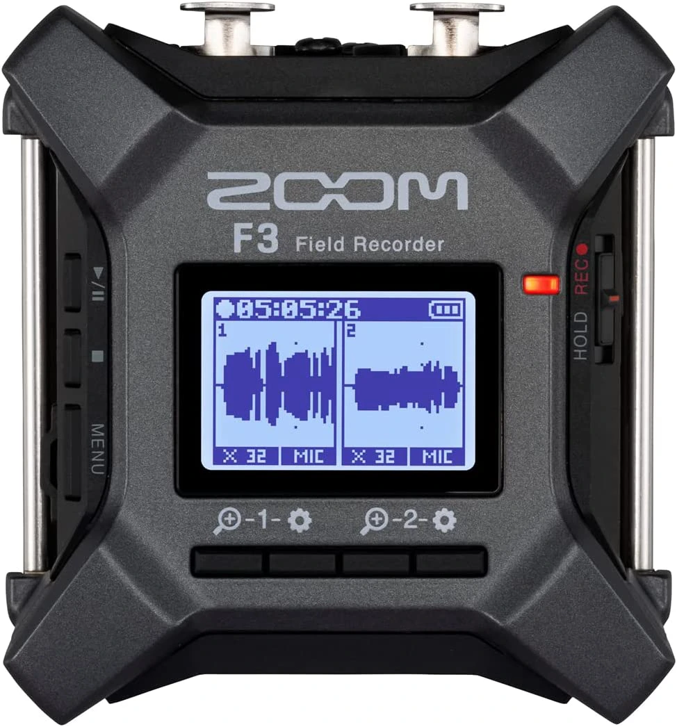  ZOOM ズーム フィールドレコーダー 2チャンネル入力32bitフロート録音 2022年発売 F3 黒
